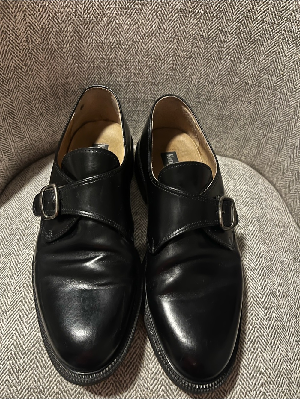 🖤 Kenneth Cole New York Made in Italy Black Leather Monk Strap Men’s Size 10